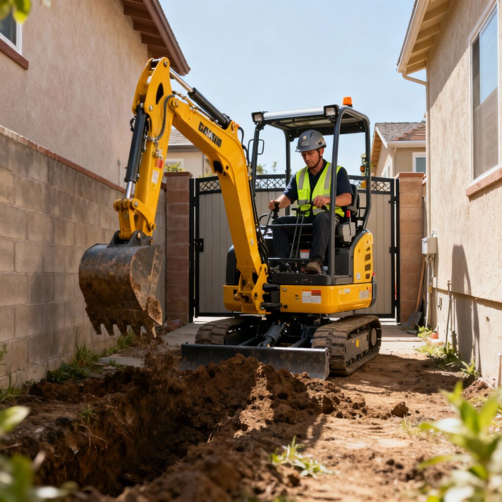 miniescavadeira para obras